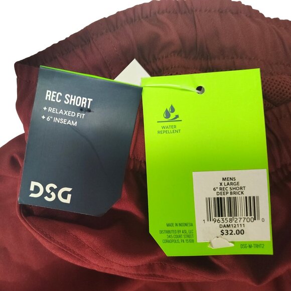 DSG Men's Red 6" Rec Short - Picture 7 of 7